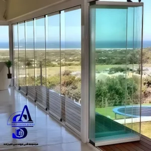 مدل شیشه بالکن تاشو جمع شو