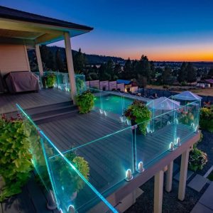 نرده شیشه ای led