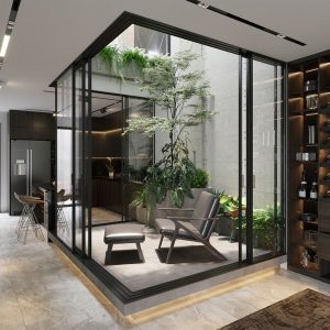 دیوار شیشه ای در رستوران‌ها و کافه‌ها